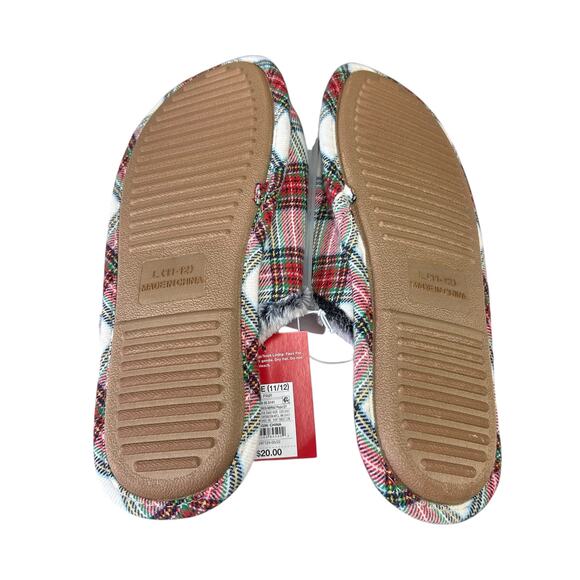 NWT Wondershop by Target Papa Elf Plaid Men’s Faux Fur Slippers Large 11 / 12 - Picture 7 of 8
